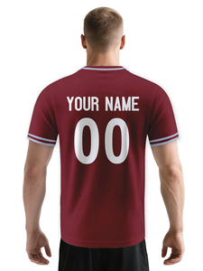 เสื้อเจอร์ซีย์ฟุตบอลแบบสั่งทำสำหรับผู้หญิงผู้ชายและเยาวชนเสื้อฝึกซ้อมฟุตบอลสีแดงแบบเฉพาะตัวพร้อมชื่อหมายเลขคนรักฟุตบอลของขวัญสำหรับแฟน - Product Image 5