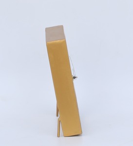 Elegant Golden Iron Desk <b>Clock</b> Modern & Contemporary Roman Numeral Silent Rectangular Quartz Movement - Product Image 5