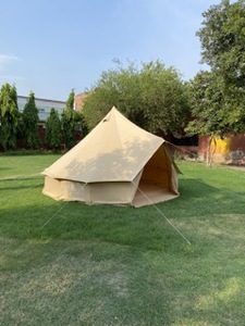 Luxury <span class=keywords><strong>Glamping</strong></span> 3m 4m 5m 6m 7m tenda a campana in tela <span class=keywords><strong>di</strong></span> cotone impermeabile per campeggio all'aperto