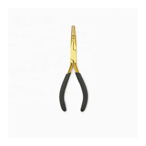 Alicates Profesionales de Alta Calidad para Extensiones de Cabello con Punta de Aguja Chapada en Oro, Material Compuesto, Empuñadura de Goma, Herramienta para Remover Cuentas - Product Image 2