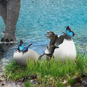 Poster de dinosaure moderne XXL, papier 250g, 100 x 140 cm, pour utilisation murale - Product Image 2