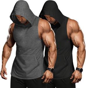 Slim Fit <b>Sleeveless</b> <b>Hoodie</b> for <b>Men</b> Lightweight Comfortable and Stylish for Sports Fitness or Lounge Wear - Product Image 1