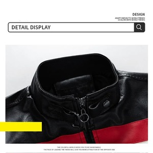 Meilleure qualité personnalisé hommes col montant en cuir marron 100% en cuir véritable Patchwork avant Moto veste teint uni - Product Image 5