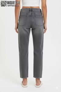 Jeans en denim 100% coton pour homme, coupe droite, extensible, bleu foncé, noir, de haute qualité, léger, printemps, vente en gros, OEM - Product Image 2