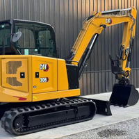 KOSTENLOSER VERSAND CAT 306 CR MINIBAGGER 52PS DIESELMOTOR MIT KABINE UND HEIZUNG/KLIMA/RADEO 24-Zoll-Schaufel EPA CE Zertifiziert Hydraulischer Daumenheber PLC