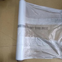 Feuilles de plastique de masquage en HDPE transparent de 16 pi x 350 pi Rouleaux de film PE étanche à l'humidité Utilisation industrielle Rénovation/peinture