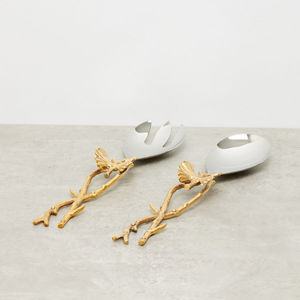 Ensemble de couverts de table en métal avec miroir Cuillère de mariage en acier inoxydable avec manche arc-en-ciel - Product Image 2