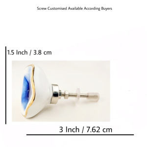 Bleu or glaçure marocain boutons en céramique Design industriel Style armoire poignée tire pour cuisine chambre salon tiroirs - Product Image 3