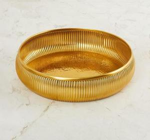 Tazón de latón Urli Diya de metal dorado decorativo para el hogar y la decoración navideña El fabricante más grande - Product Image 5