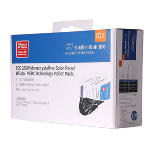Panneau solaire monocristallin TES 285W - Noir, bifacial, demi-cellules, technologie PERC, emballage sur palette - Product Image 2