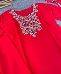 Femmes musulmanes Velours Noir Salwar Kameez Boutique islamique Design Costume trois pièces pour l'Aïd Mariage Ramadan Party Fashion Dress - Product Image 5