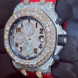 Montre Iced Out personnalisée de haute qualité cultivée en laboratoire VVS Diamants cloutés Montre Hip Hop Cadeau pour hommes - Product Image 1