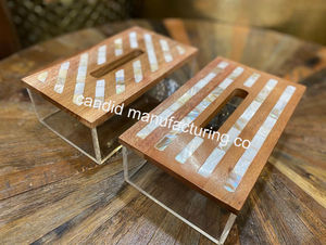 Boîte à mouchoirs en résine incrustée d'os étui à mouchoirs disponible à bas prix Giveaway gits d'Inde - Product Image 6