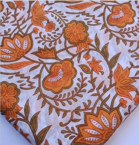 Hand block druck aus indischem Baumwoll stoff für Sommerkleider und-hemden von Yard <span class=keywords><strong>Jaipuri</strong></span> <span class=keywords><strong>Kurti</strong></span> Badru Print - Product Image 1