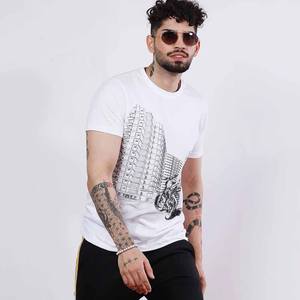 T-shirt col en v pour hommes, t-shirt col en v personnalisé ultra doux, t-shirts col en v pour la couleur noire et l'impression du logo - Product Image 4