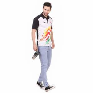 T-shirts de sport en polyester 100% sublimé, 220 GSM, vêtements décontractés, tissu tricoté, type camouflage noir, manches courtes, pour hommes - Product Image 1