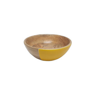 Nouveau bol de service alimentaire décoratif en bois de forme ronde pour la table à manger de cuisine bols de service pour aliments et collations - Product Image 1