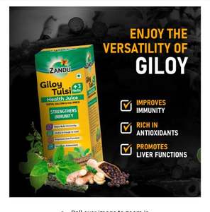 Zandu ayurvédique Giloy Tulsi 3 herbes santé jus 1L Lot de 2 - Product Image 3