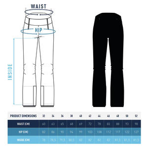 Pantalon de ski personnalisé pour femmes Fabricant OEM Couche extérieure imperméable Coupe-vent Impression de logo et options de marque de distributeur - Product Image 6
