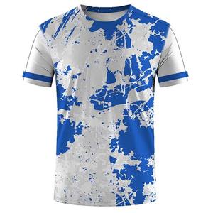 Venta al por mayor de ropa informal en blanco para hombre de talla grande de algodón y poliéster, camisetas de manga corta con impresión por sublimación personalizada para hombre - Product Image 1