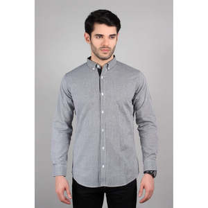 Camisa Casual a Cuadros YARIS para Hombre con Logotipo Personalizado, 100% Algodón Popelina, Cuello con Botones, Corte Ajustado - Product Image 1