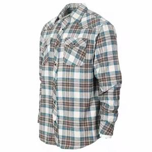 Camisa de franela hecha a medida para hombre para marcas de ropa de calle algodón Premium sólido transpirable suministro de fábrica textura cepillada suave - Product Image 6
