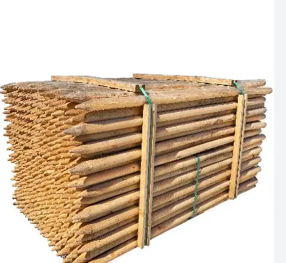 Eucalipto, madera de pino, madera de acacia madera dura afilado 1 cabeza productos a granel precio al por mayor