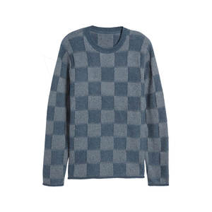 2024 hombres moda personalizada invierno diseño cuello redondo suéter de punto tejido a mano transpirable cómodo antiarrugas - Product Image 1