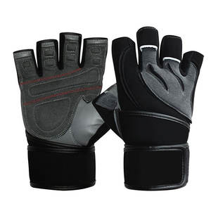 Guantes de fitness hechos con material de poliéster personalizado de alta calidad/Guantes de medio dedo para fitness a precio asequible estirables - Product Image 3