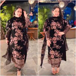 Vente chaude Vêtements de fête pour femmes Salwar Kameez Top-Dupatta Bas entièrement cousu Vêtements indiens et pakistanais de Surat - Product Image 3