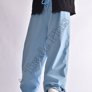 Pantalones de Nieve Impermeables Azul Claro de Moda con Cintura Ajustable con Cordón, Dobladillos Ajustables, Aislamiento Térmico para Invierno y Logotipo Personalizado - Product Image 1