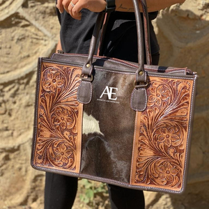 Sac à main fourre-tout en cuir noir sur cuir fourrure sac à main femme mode sac à main de haute qualité - Product Image 1