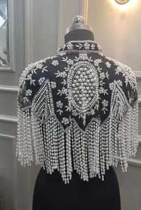 เดรสทรงเบอร์เลสก์ปักเลื่อมลูกปัดสวยงามสำหรับโอกาสและเทศกาลในงานเทศกาลที่คอ - Product Image 4