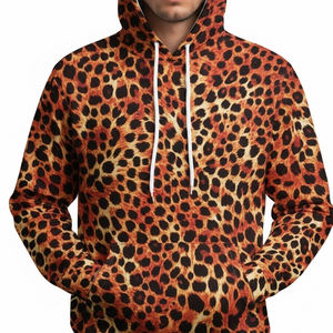 Hot Sale New Arrival <b>Leopard</b>-<b>print</b> Hoodies For Men Unique Style Breathable And Comfortable Men <b>Leopard</b>-<b>print</b> <b>Hoodie</b> - Product Image 3