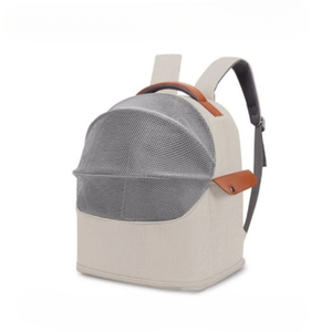 Pet Backpack Carrier Mesh Breathable For <b>Cats</b> Solid Color Quadratic Shape Zipper Closure - Product Image 6