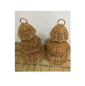 TreeMini fait à la main pour la décoration de la maison de Noël, cloche en rotin Top Sales, cloche en rotin tissé à la main, mini arbre en rotin cadeau de Noël. - Product Image 6