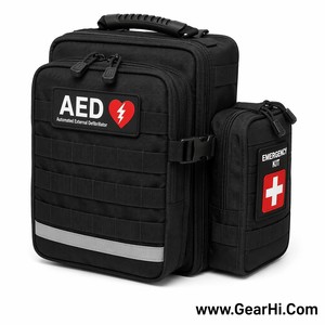 Bolsa de Transporte Reforzada de Nailon Resistente para Desfibrilador de Acceso Público (DAP), Bolsa de Almacenamiento para Desfibrilador, Paquete de Transporte de Emergencia - Product Image 1