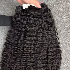 Paquete al por Mayor de Cabello Humano Virgen Birmano Rizado Natural, Cabello Vietnamita Crudo Doblemente Tramado de un Solo Donante, Extensiones de Cabello de Alta Calidad - Product Image 1