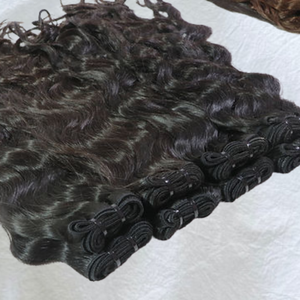 Extensiones de cabello humano sin procesar VIRGEN DEL SUR DE LA India Premium de 10- 36 pulgadas-Paquetes rizados naturales Cabello crudo de Temple - Product Image 4
