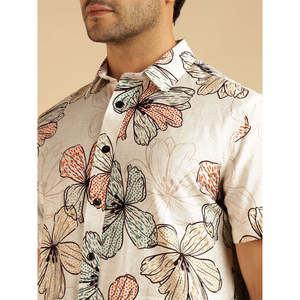 เสื้อเชิ้ตแขนสั้นพิมพ์ลายดอกไม้ไนลอนสำหรับผู้ชายของอามานุชสไตล์ลำลองคอปกพับได้ระบายอากาศได้สไตล์ฤดูร้อน - Product Image 2