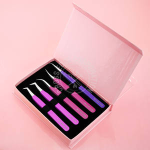 Pinzas de extensión de pestañas, pinzas de aislamiento de curva de Luna multiusos de 90 grados, pinzas de injerto de Nano agarre suave - Product Image 1