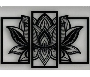 Art mural en métal sur le thème de la botanique moderne pour la décoration de la maison Design élégant de feuilles et de fleurs pour les murs du salon et du bureau - Product Image 2