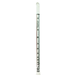 Medidor de Concentración - Alcoholímetro de Vidrio de Doble Escala 0-100 Gay-Lussac 10-44 con Estuche Protector de Plástico, Modelo para Elaboración de Cerveza - Product Image 2
