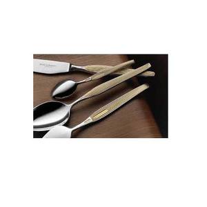 Vaisselle design moderne argent poli en acier inoxydable or doublure laser ensemble de couverts à poignée de designer - Product Image 1