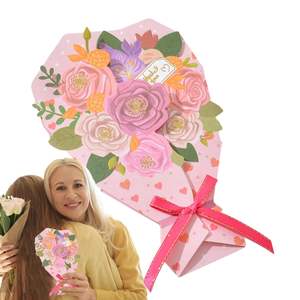 การ์ดอวยพรช่อดอกไม้ขอบคุณการ์ด<span class=keywords><strong>อวยพร</strong></span>พร้อมซองการ์ดดอกไม้สำหรับการฉลอง<span class=keywords><strong>วัน</strong></span><span class=keywords><strong>เกิด</strong></span><span class=keywords><strong>วัน</strong></span>แม่ - Product Image 6