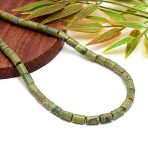 Cuentas de Jade Verde Natural Chakralume, Rectangulares/Cuadradas, de 15 Pulgadas, Sueltas, para la Fabricación de Joyas, Certificadas por BEIJING CUG, Rajasthan - Product Image 2