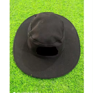 Gorra de árbitro de cricket de tamaño completo de tela de algodón de buena calidad de Color NEGRO HERMOSO Natural superventas con logotipo personalizado para hombres - Product Image 1