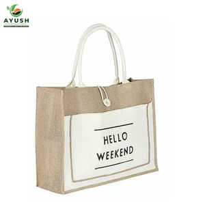 Sac de courses pliable avec design et taille personnalisés, fabriqué en jute et en coton, pour les supermarchés et les centres commerciaux - Product Image 6