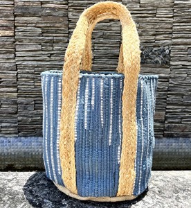 Bolso Tote de Yute Sólido para Mujer, Estilo Bohemio, Ecológico, Abierto, Gran Capacidad, Uso Diario, con Apliques Cruzados y Patrón de Letras - Product Image 3