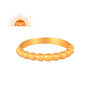 Anillo de banda chapado en oro de 18 quilates de plata de ley de la mejor calidad, joyería fina Demi para mujer, regalo para ella - Product Image 1